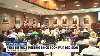 Greenville County School Board holds first meeting since book fair decision [upl. by Zantos]