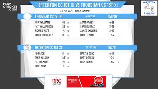 Offerton CC 1st XI v Frodsham CC 1st XI [upl. by Perry278]