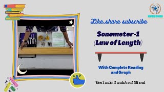 Sonometer1 Experiment  12th std Practical  Easy explanation with full reading and graph [upl. by Alair]