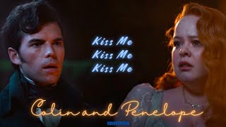 Colin amp Penelopes Unforgettable First Kiss  Bridgerton Edit  Kiss Me 🌹✨ [upl. by Htyderem]