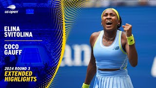 Elina Svitolina vs Coco Gauff Extended Highlights  2024 US Open Round 3 [upl. by Zubkoff]