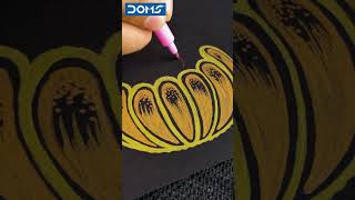 Transform your creations into a dazzling spectacle with DOMS Metallic Brush Pens doms artandcraft [upl. by Julian]