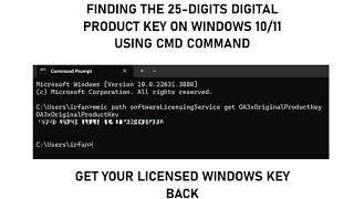 How to find 25digit Windows 1011 Product Key [upl. by Ernaldus]