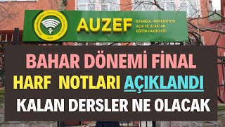 AUZEF Final Sınavı Harf Notları Açıklandı Harf Notları Neyi İfade Ediyor [upl. by Assili830]