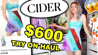 600 CIDER TRY ON HAUL Is Cider Store Legit My Subscribers Pick My Cider Haul 2021 [upl. by At]