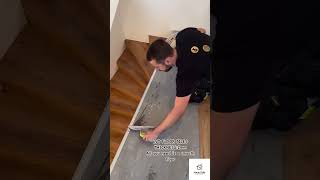 How to Easily Install Waterproof Vinyl Flooring for a Stylish Upgrade shorts flooring diy [upl. by Solita]