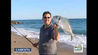 Pêche en Surfcasting avec Pure Fishing et Cabesto en Méditérrannée [upl. by Araccat]