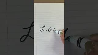 Learn Cursive Handwriting How to Write Love in Cursive  Beginners Guide [upl. by Nennarb148]