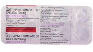 QUTAN SR 200 Tablets QUETIAPINE FUMARATE SR TABLETS 200 mg [upl. by Claudie967]