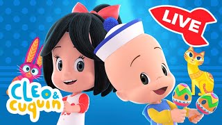 🔴 LIVE 🔴 Nursery Rhymes and children songs with Cleo and Cuquin [upl. by Damalas]