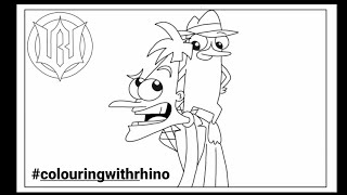 Perry and Dr Heinz Doofenshmirtz colouring page [upl. by Yahsat]