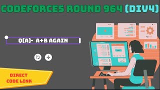 A AB again  Codeforces Round 964 Div 4 solution [upl. by Dillie131]