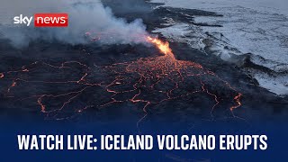 Iceland volcano eruption live Thursday 21 December [upl. by Atiran854]