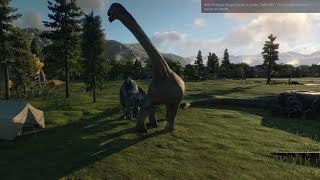 Jurassic World Evolution 2 Indominus Rex vs Every Sauropod [upl. by Marybelle]