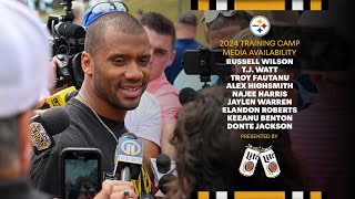 Steelers 2024 Training Camp Player Media Availability July 24  Pittsburgh Steelers [upl. by Eitsyrc]