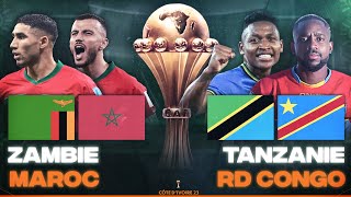 🔴🇿🇲🇲🇦 ZAMBIE  MAROC  🇹🇿🇨🇩 TANZANIE  RD CONGO  🔥DIMA MAGHRIB  3EME JOURNEE CAN 2024  CAN 2023 [upl. by Anestassia]