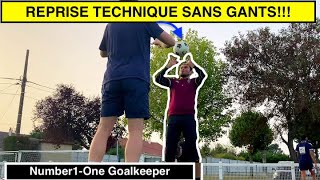 Spécifique Gardien de But SANS GANTS Reprise technique Goalkeeper training [upl. by Ocirderf]