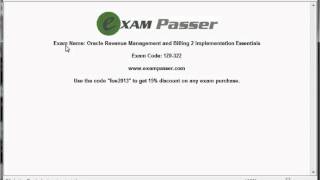 1z0322 Oracle Revenue Management and Billing 2 Implementation Essentials [upl. by Ettezil859]