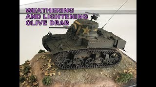 US tanks Olive drab  weathering chipping mixing and lightening complete how to [upl. by Nahtnamas391]