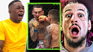 Fighters react Ilia Topuria KOs Max Holloway at UFC 308 [upl. by Sekyere]