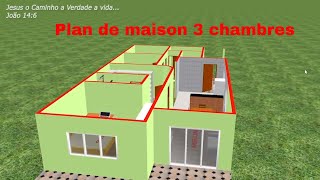 Plan de maison 3 chambres [upl. by Paola]