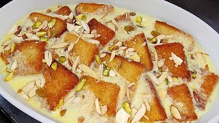 only milk and bread easy dessert  indian dessert recipes [upl. by Amitaf685]