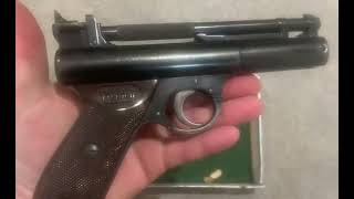 Webley Senior 22 Birmingham 4 Air Pistol [upl. by Lemuel]