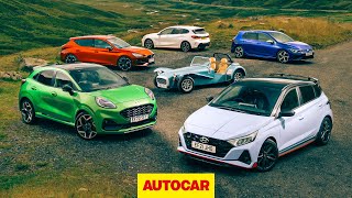 WHATS THE BEST DRIVERS CAR AUTOCARS 2021 HOT HATCH SHOOTOUT [upl. by Darcie124]