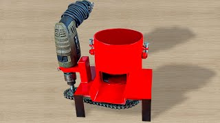 Method Of DIY Pellet Maker Using A Drill Machine  Homemade Food Pellet Press [upl. by Yrok328]