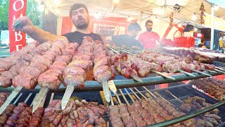 Italy Street Food Massive Apulian “Bombette” of Pork “Capocollo” and Stringy Cheese [upl. by Llehsyt534]