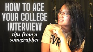 How to ace your sonography college program interview [upl. by Nerreg]