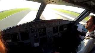 Krakow EPKK cockpit view landing rwy 07 [upl. by Akinehc817]