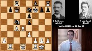 Carl Schlechter vs Paul Leonhardt  Karlsbad 1911 [upl. by Adnaram777]