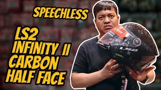 Helm Half Face LS2 Infinity II Carbon Yang Bikin Speechles  YAKIN   Review amp Unboxing [upl. by Hcurob839]