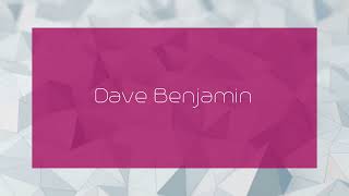 Dave Benjamin  appearance [upl. by Cirtemed]