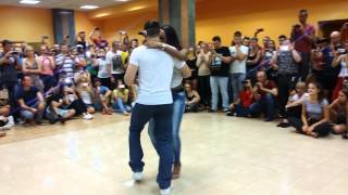 Isabelle and Felicien Kizomba Fluid Moves Demo at Bachaturo Warsaw 2015 [upl. by Kiefer]