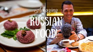 WHAT THEY EAT IN RUSSIA  DELICIOUS Moscow Food Tour [upl. by Cosme392]