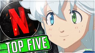 Top 5 Anime Only On Netflix [upl. by Joana414]