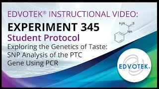 Experiment 345  Exploring the Genetics of Taste PCR Analysis of the PTC Gene PCR Student Protocol [upl. by Merrick]