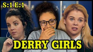 DERRY GIRLS SEASON 1 EPISODE 1 REACTION [upl. by Crispen]