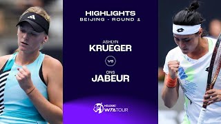 Ashlyn Krueger vs Ons Jabeur  2023 Beijing Round 1  WTA Match Highlights [upl. by Sremlahc]