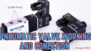 Pneumatic Solenoid valve working and conection In urdu and hindi [upl. by Nnylsia]