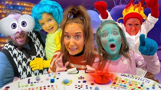 iNSiDE OUT 2 FAMiLY in real life Adley Niko amp Navey trick or treat costumes a Mouse inside House [upl. by Anayrb]