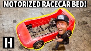 We Turn a Racecar Bed into a REAL car Childhood Dreams Come True [upl. by Belcher]