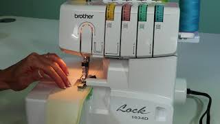 Brother 1034D Serger 7 Starting to Serge [upl. by Jovia]