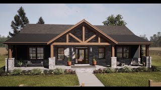 CRAFTSMAN HOUSE PLAN 717400001 WITH INTERIOR [upl. by Zel]