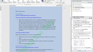 JasperActive Word 2016 Core Lesson 4 Learn 5 Working with Document Backgrounds [upl. by Eclud316]