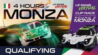 LIVE 4 Hours of Monza Qualifying  Le Mans Virtual Series 2022 [upl. by Lavinie]