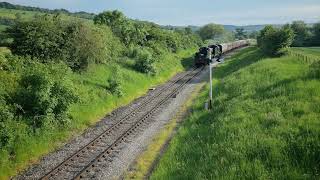 Foremarke Hall and Lady of Legend approaching Hayles Abbey Halt May 2024 [upl. by Anayit]