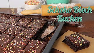 SUPER SAFTIGER SCHOKO BLECH KUCHEN  GEBURTSTAGSKUCHEN [upl. by Rebmyk]